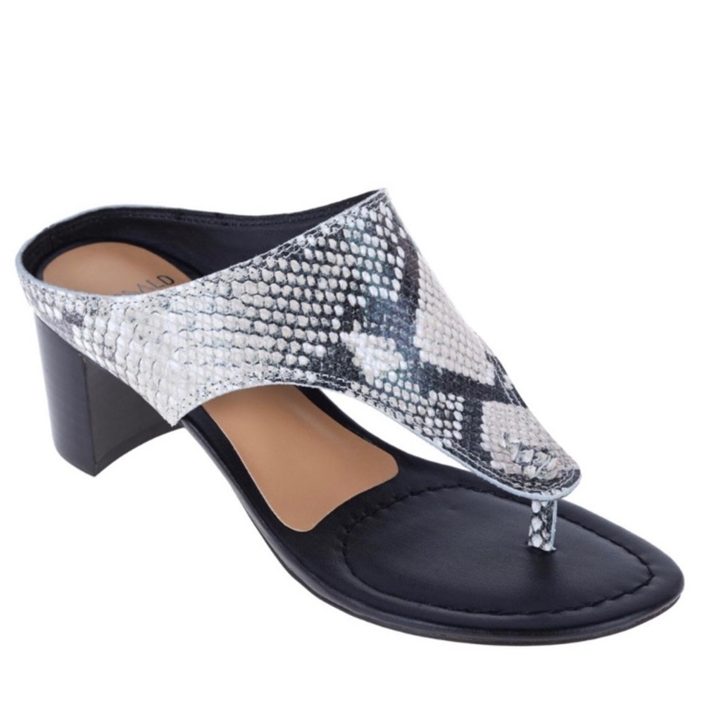 Donald J Pliner Ozone Leather Heeled Thong Sandal,size 6 1/2